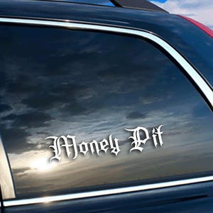 Money Pit Decal (2) JDM Sticker Euro KDM Diesel Turbo Boost Car Truck SUV