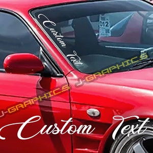 Custom Text Car Windshield Decal: 22&quot; Vinyl Sticker