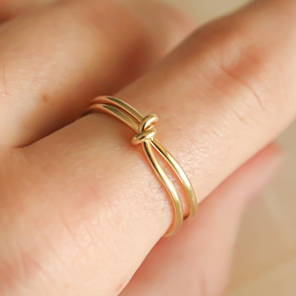 Knot Ring, High Quality Modern Ring, Knot Decor Cuff Ring, Dainty Gold Adjustable Ring, Gold Silver Rose Gold Ring for Women, Gift For Her