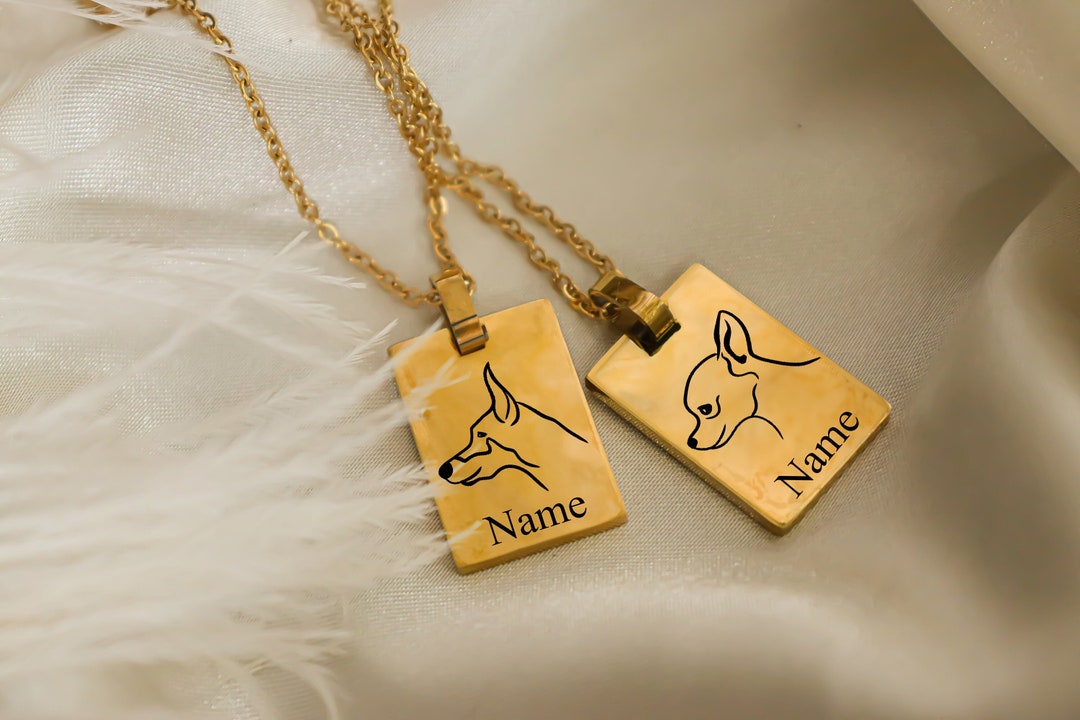 Custom Dog Mom Necklace, Dog Name Engraved Necklace, Personalized Dog Necklace, High Quality Dog