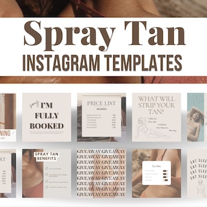 100 Spray Tan Instagram Templates | Spray Tanning | Fake Tan | Spray Tan Business | Spray Tan Artist | Spray Tan Quotes | Social Media Post