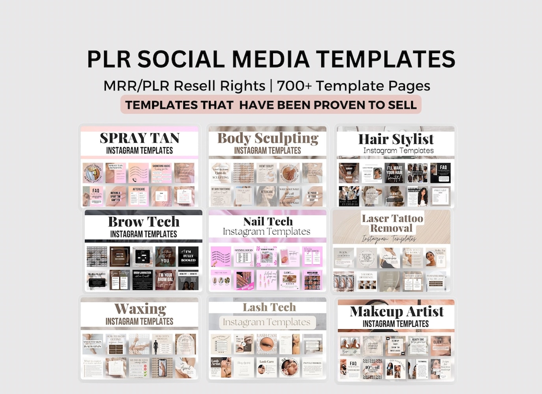 PLR Social Media Templates Bundle | Master Resell Rights | Plr Digital ...