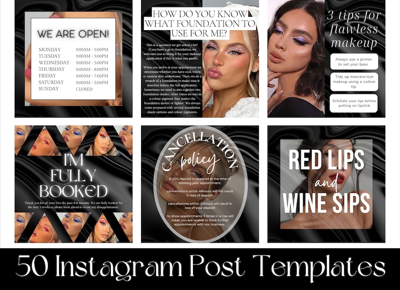 100 Makeup Artist Instagram Templates | Bridal Makeup | Beauty Salon ...
