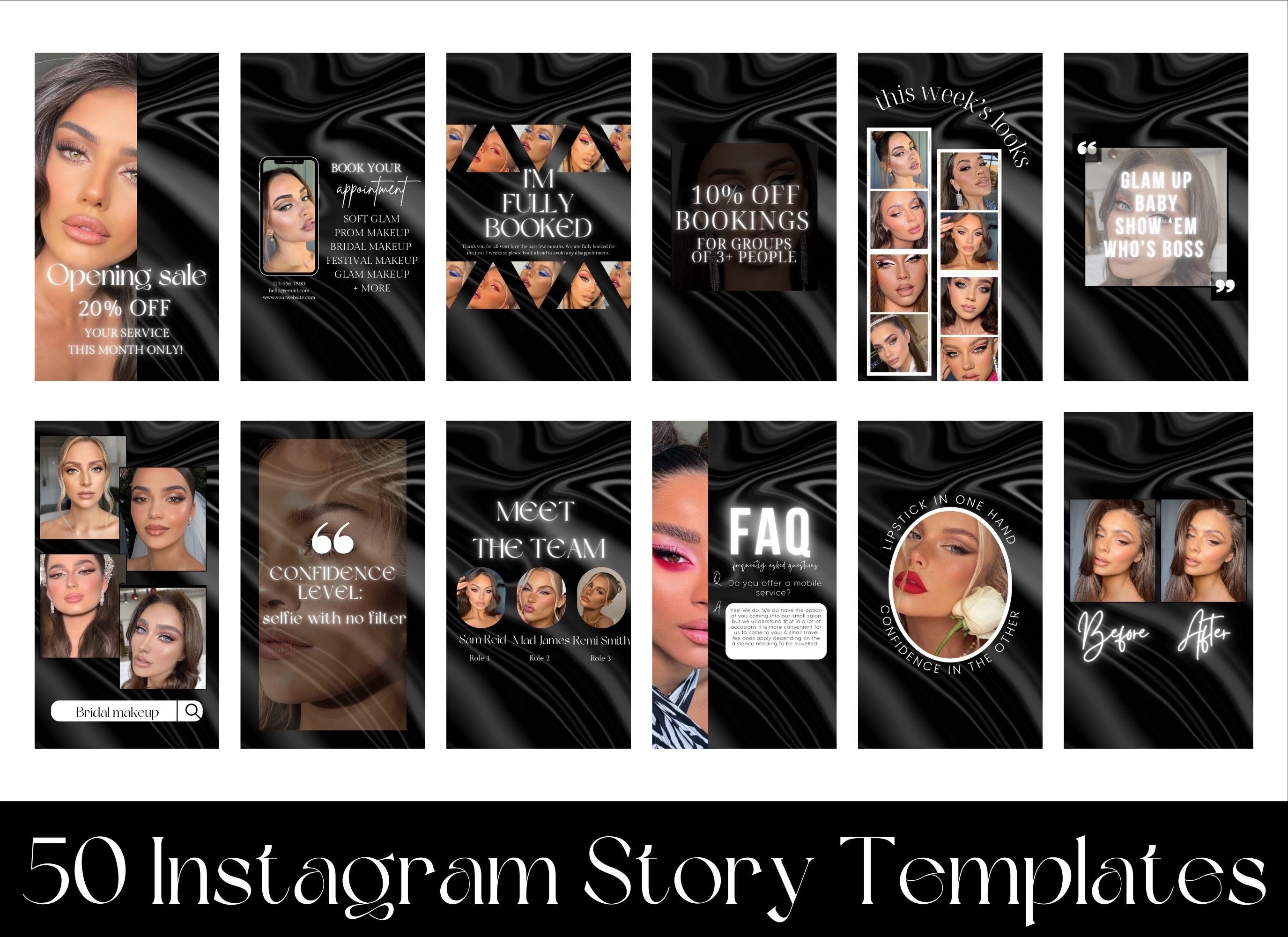 100 Makeup Artist Instagram Templates | Bridal Makeup | Beauty Salon ...