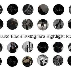 80 icônes noires de luxe sur Instagram | Icônes Ig noires | Image Icônes Ig | Faits saillants de l&#39;Ig esthétique | Icônes des médias sociaux