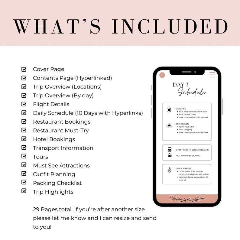 20 Page Japan Travel Itinerary Template Japan Travel Planner Trip