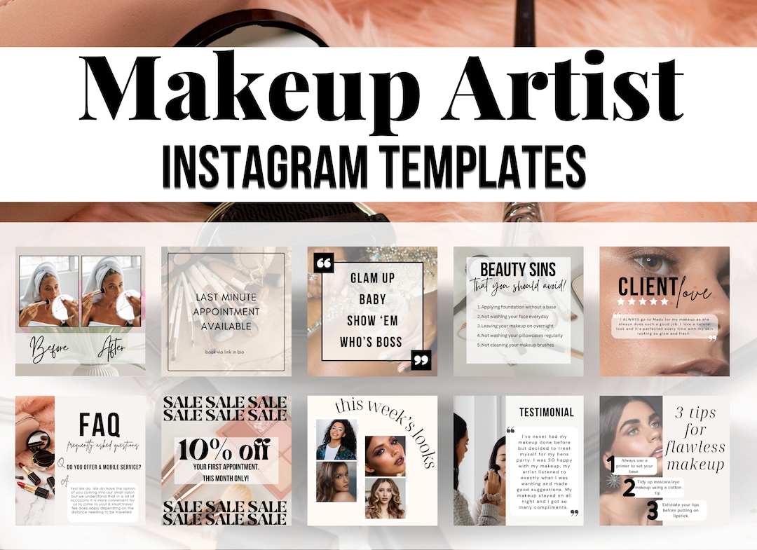 100 Makeup Artist Instagram Templates Bridal Makeup Template Makeup