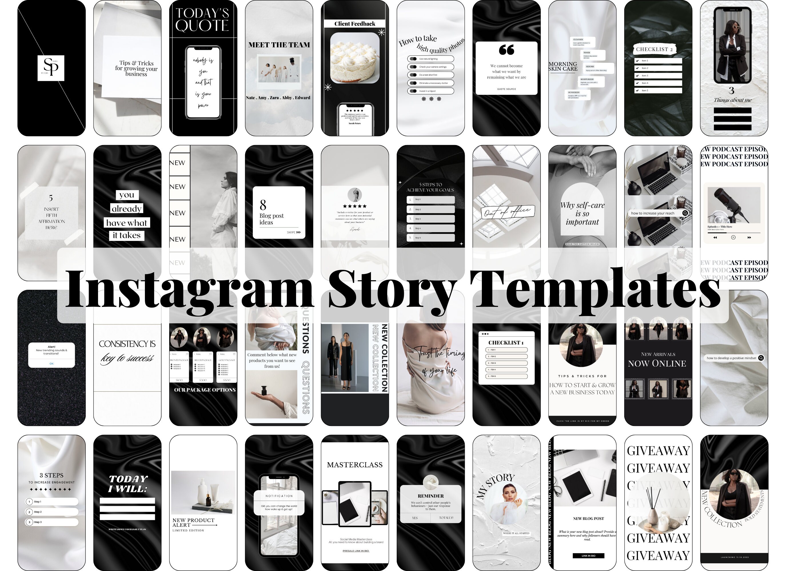 275 Black White Canva Instagram Templates | Black White Blogger ...