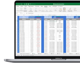 Hoja de cálculo de limpiadores de ventanas - Repetir hoja de cálculo del cliente para pequeñas empresas