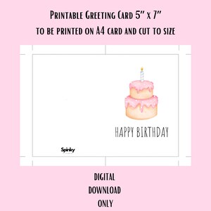 Printable Birthday Card PDF 5x7 - Etsy