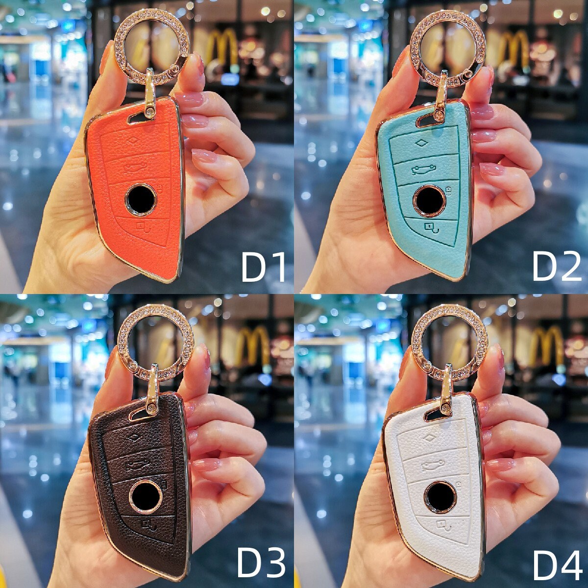 Car Key Fob Cover Case Leather Smart Remote Cover Auto Etsy