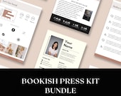 Bookish Press Kit Bundle | Author Media Kit Template | Canva Press Kit for Writers | Book Launch Kit | Author Speaker Kit