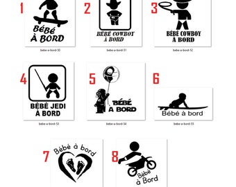Baby on board series 4, stickers, decal, custom decal, give as a gift - multiple colors