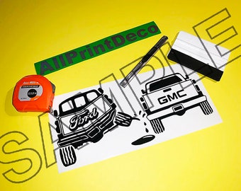 Ford piss GMC custom stickers - Multiple colors