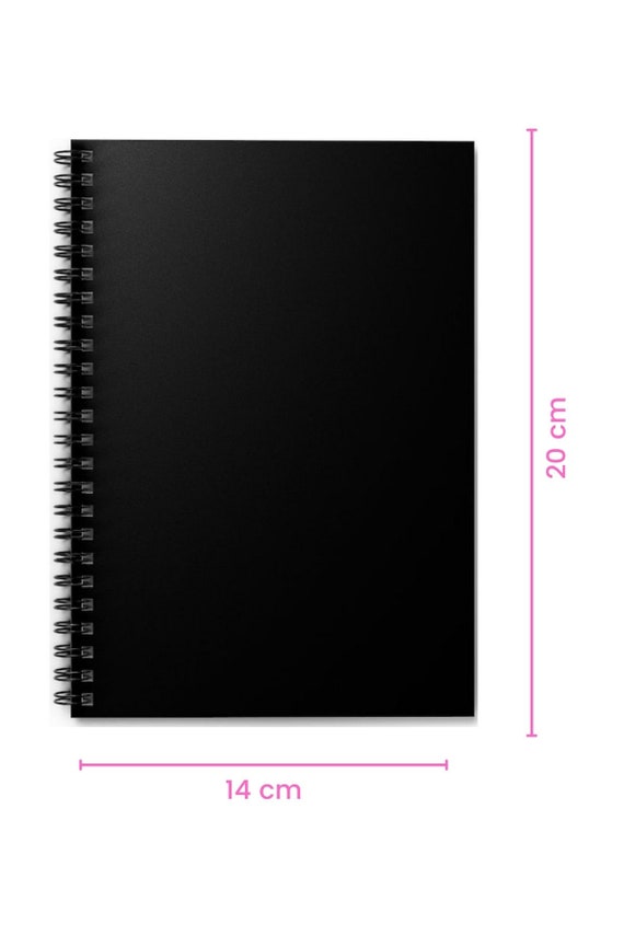 3 SET Black Leaf Notebook 14x20 Cm 20 Sheets 40 Pages