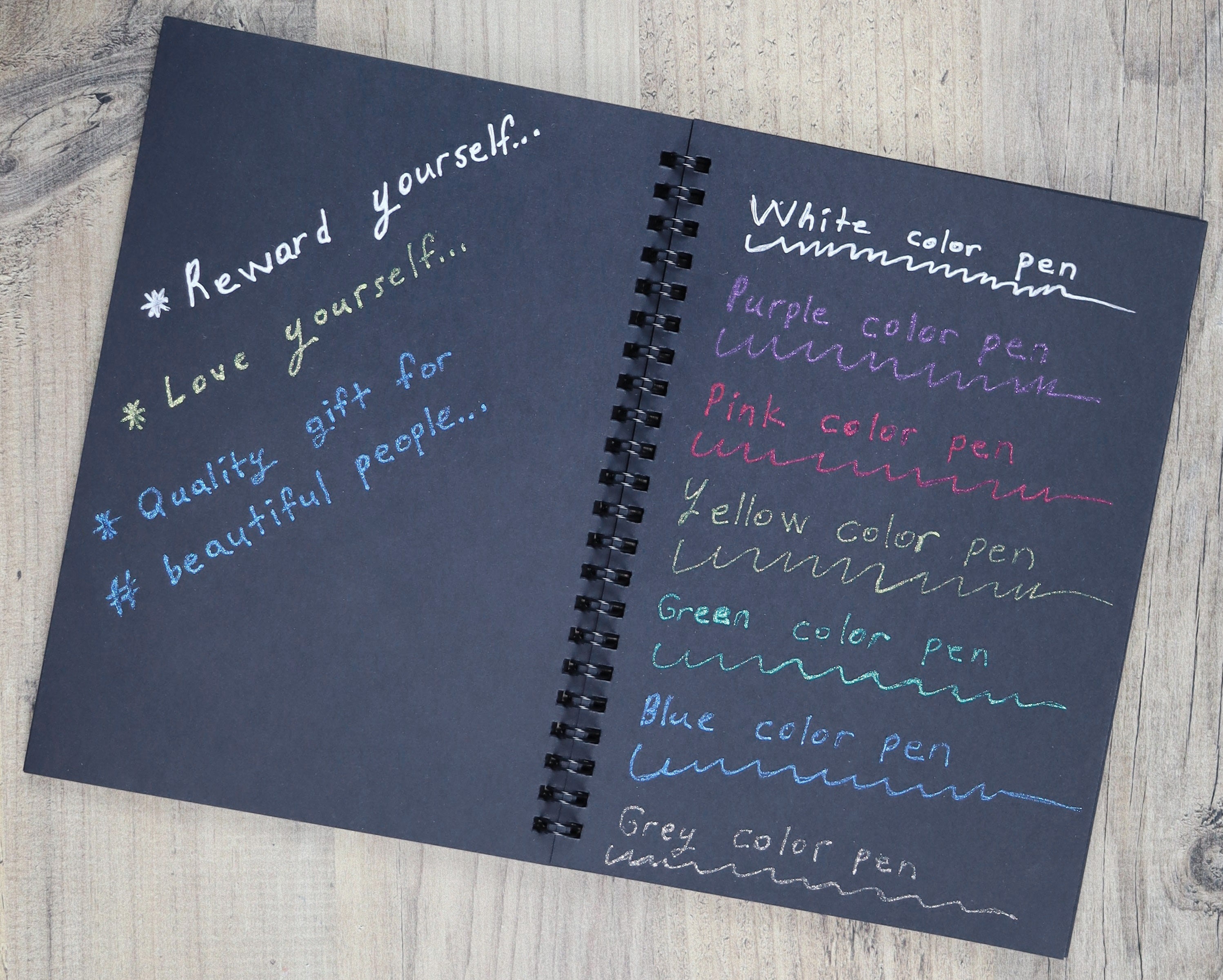 3 SET Black Notebook A5, Black Paper Notebook, Black Page Notebook