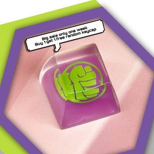 H-u-l-k Resin Keycap: Artisan Handmade SA Profile for Cherry MX Keyboard