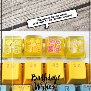 Handmade Fruit Resin Keycap: SA Profile 1U Keycap