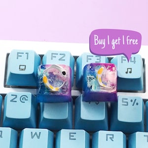 Resin Koi Fish ESC Keycap: Handmade Cherry MX Artisan Keycap