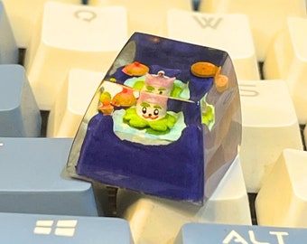 Plants Vs Zombies keycap, Custom Artisan Keycap, SA profile keycap, Resin Handmade Keycap, keycaps for cherry Mx keyboard, Gifts for him.
