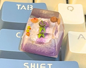 Chomper keycap, Plants Vs Zombies keycap, Custom Artisan Keycap, Resin Handmade Keycap, keycaps for cherry Mx keyboard, Gifts for him.