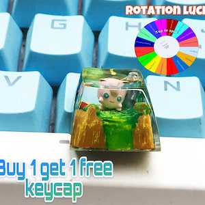 Jig-gly-puff keycap,  Anime handmade keycaps, Artisan keycap For mechanical keyboard, Custom Resin Keycap, SA keycaps, Father Gifts ideas.