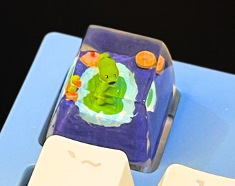 Plants Vs Zombies keycap, Custom Artisan Keycap, Mechanical Keyboard, Resin Handmade Keycap, keycaps for cherry Mx keyboard, Gifts for him.