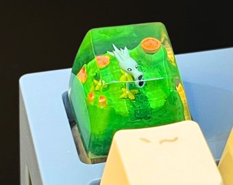Hieloguisantes keycap, Plants Vs Zombies keycap, Custom Artisan Keycap, Resin Handmade Keycap, keycaps for cherry Mx keyboard, Gifts ideas.
