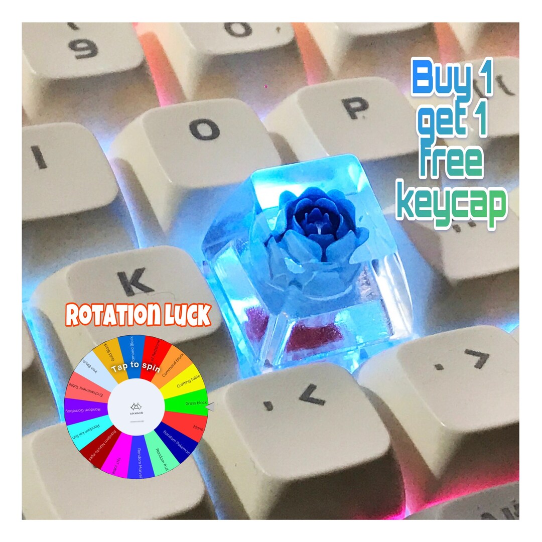 Rose Keycaps, Flowers Keycap, 1u Resin Keycaps, SA Profile Keycap, Love