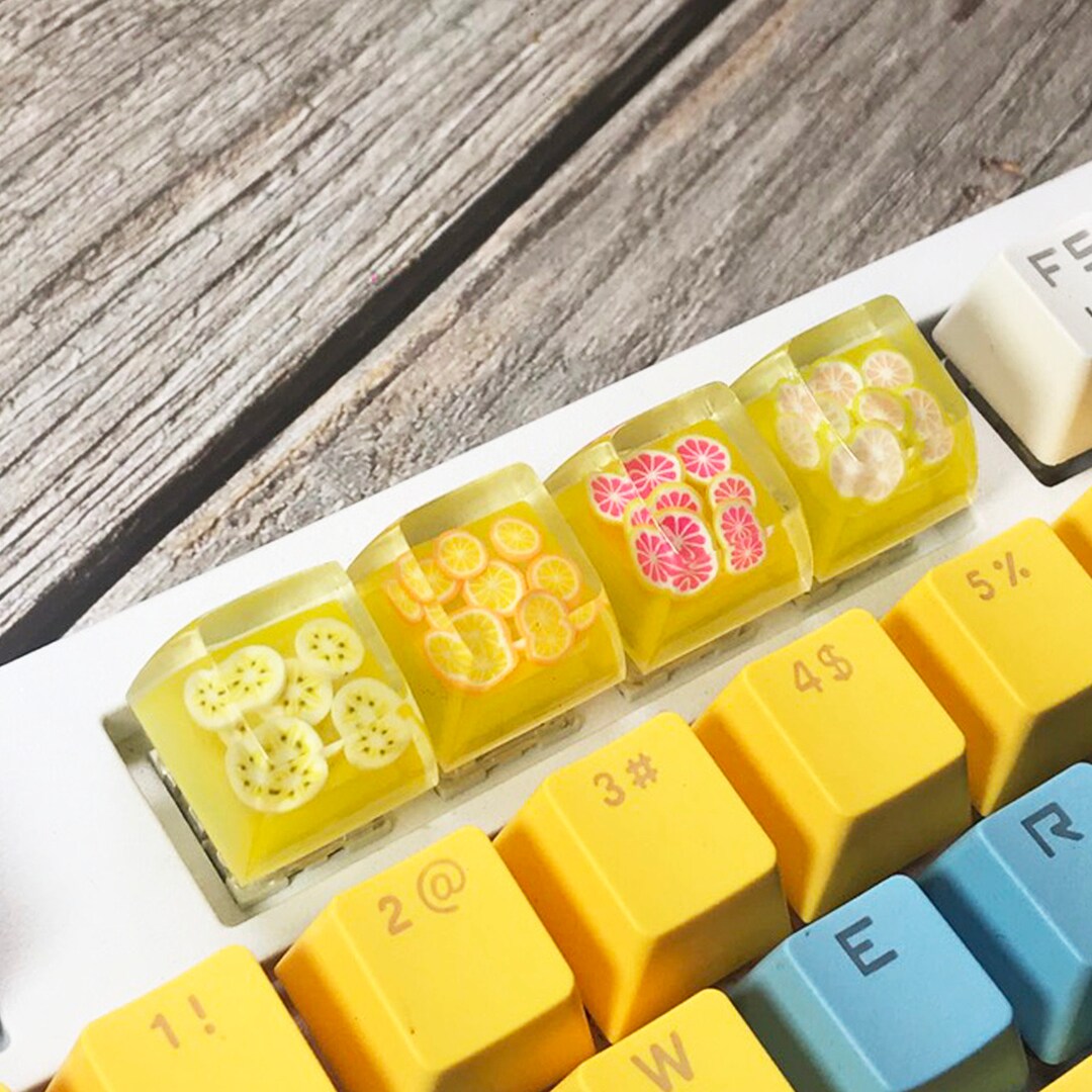 Fruit Keycaps/ Yellow Fruit Keycap/ Banana Keycap/ Orange Etsy