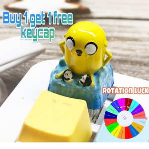 Jake keycap, Adventure Time keycaps, Finn keycap, Anime keycaps, Artisan custom keycaps, Hars handgemaakte keycaps, Cadeau-ideeën.
