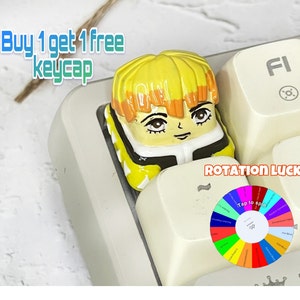 Demon Slay Keycap, Anime Custom Keycaps, Demon Anime Keycap For Mechanical Keyboard, Sla.yer Dem.on Keycap, Gift for Weeaboo, ESC Keycap.