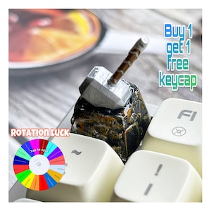 Hammer Resin Artisan Keycap: Custom Handmade SA Profile