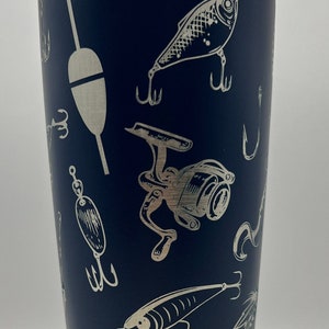 Archivo láser SVG para envolver señuelos de pesca - Vaso grabado de 20 oz (descarga digital)