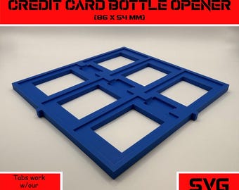 Credit Card Bottle Opener Laser Engraving Jig and SVG File