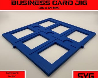 Metal Business Card Laser Engraving Jig and SVG File