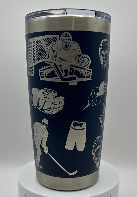 Hockey Tumbler Wrap Laser File: 20oz Engraved SVG PNG (Digital Download)