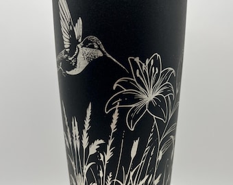 Wildflower kolibrie 20oz beker wrap laserbestand (svg, png)