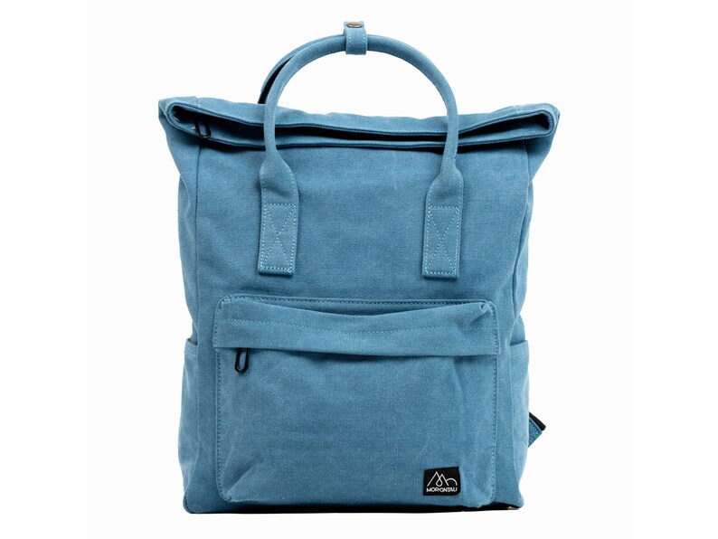 MORGNTAU Canvas Rolltop-Rucksack Kolibri Blau Bild 2