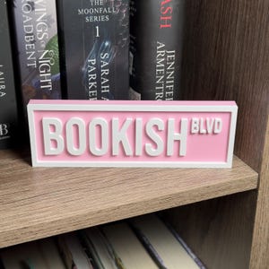 Bookish Bookshelf Street Sign | Gift for Book Lover, Home Decor