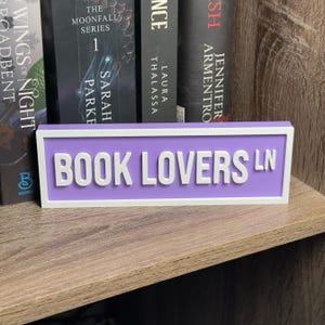 Book Lovers Bookshelf Street Sign | Gift for Book Lover, Home Decor