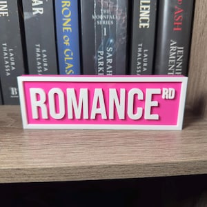 Romance Bookshelf Street Sign | Gift for Book Lover, Home Decor