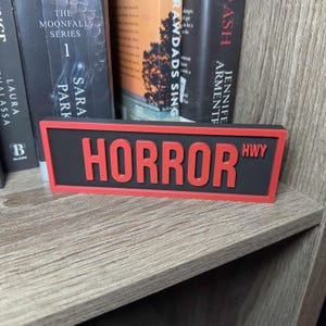 Horror Bookshelf Street Sign | Gift for Book Lover, Home Decor