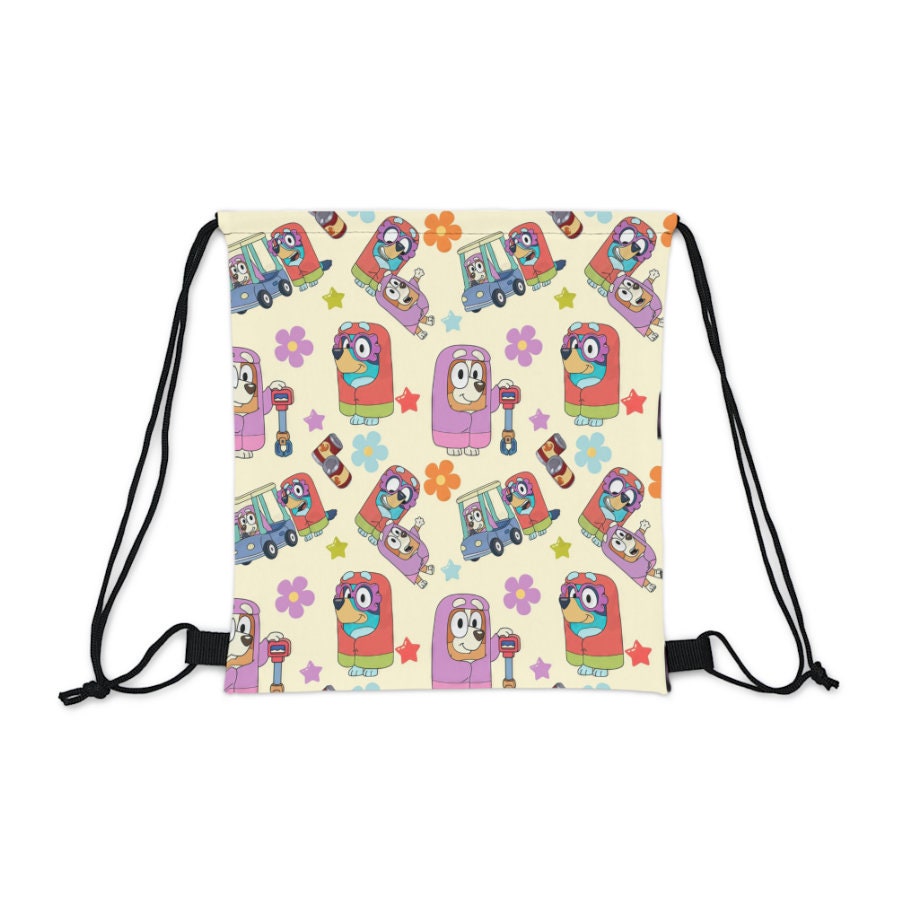 Bluey Drawstring Bag, Bluey Bingo Backpack, Bluey Bag, Kids Drawstring