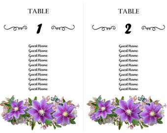 Floral Wedding Seating Charts