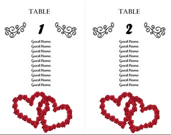 Wedding Seating Chart Valentine's Day