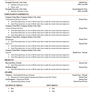 Resume Template Entry-Level