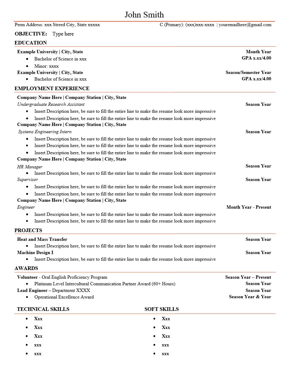 Resume Template Entry level Etsy Resume Template Entry level Etsy