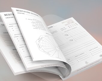 Meditationstagebuch – Ihr persönliches Achtsamkeitstagebuch. Behalten Sie den Überblick über Ihre Meditationssitzungen, Fortschritte, Gedanken, Gefühle, Praktiken usw