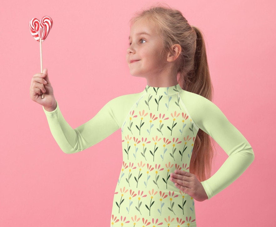 All-over Print Kids Rash Guard,girls Rash Guard ,youth Rash Guard ...